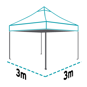 3mx3m Altegra Marquee size icon - Marquee Builder