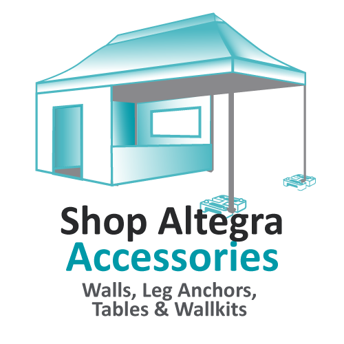 Altegra Australia gazebo and marquee accessories - choose from a range of high quality accessories that best fit your gazebo for your specific use.