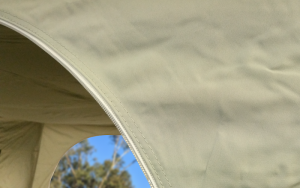 A closeup of the Altegra Inner Tent polyester walls - for protection from the weather.