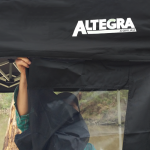 Altegra Gazebo Mesh Walls attaching to the gazebo with heavy duty velcro along the top edge of the wall.