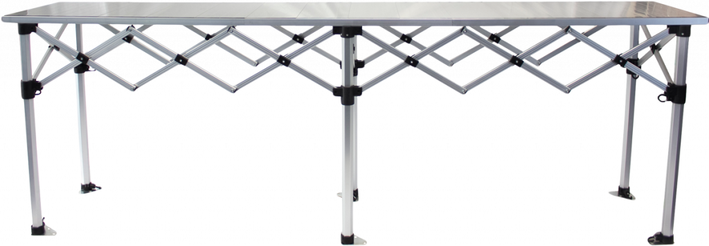 Aluminium Folding Table - heavy duty aluminium frame and surface construction by Altegra.