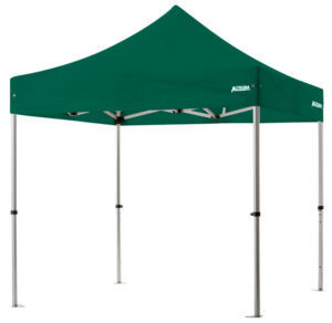 Altegra 3x3m lightweight aluminium gazebo with green canopy image - Our Pro Lite 40mm hexagonal aluminium frame is the advanced lightweight Australian gazebo.