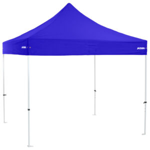 Altegra Premium Steel 3x3m gazebo tent - the affordable 3x3m easy up tent with premium features that protect your family. Royal Blue UPF50+ canopy.