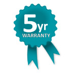 Altegra 5 year warranty icon - a 5 year genuine manufacturer's warranty for all Pro Lite aluminium gazebos and marquees.