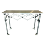 1.5m Aluminium Folding Table by Altegra - a high-strength folding table that packs into 2 small carry bags. Including all the advantages of a full aluminium frame and surface - easy to clean, heat proof surface, long-lasting, and strong.