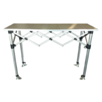 1.5m Aluminium Folding Table by Altegra - a high-strength folding table that packs into 2 small carry bags. Including all the advantages of a full aluminium frame and surface - easy to clean, heat proof surface, long-lasting, and strong.