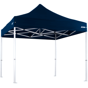 Altegra 3x3m Heavy Duty gazebo - Australia's iconic premium pop up tent for events - 50mm (58mm diag.) hexagonal aluminium legs locked together with aluminium joints and topped with our UPF50+ elite canopy in Navy Blue.