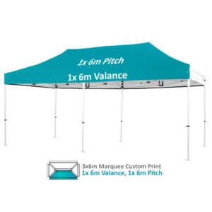 Altegra Pro Lite 3x6m Marquee Custom Printed canopy image - 1x 6m valance, 1x6m Pitch printing