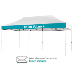 Altegra Pro Lite 3x6m Marquee Custom Printed canopy image - 1x 6m valance option