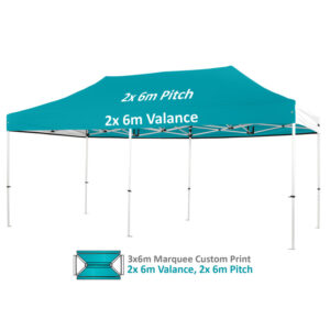 Altegra Pro Lite 3x6m Marquee Custom Printed canopy image - 2x6m valance, 2x6m Pitch printing