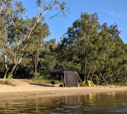 Altegra Pro Lite Compact, the best camping gazebo in Australia on the Murray River - the best camping gazebo for Australian weather conditions.