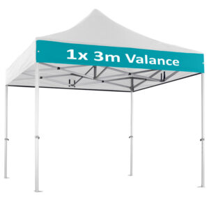 Altegra Custom Printed Heavy Duty 3x3m Gazebo image - 1x3m valance custom print option