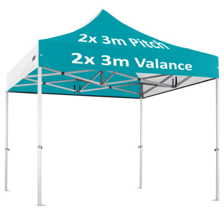 Altegra Custom Printed Heavy Duty 3x3m Gazebo image - 2x3m valance, 2x 3m Pitch custom print option