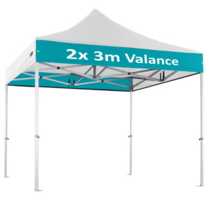 Altegra Custom Printed Heavy Duty 3x3m Gazebo image - 2x3m valance custom print option