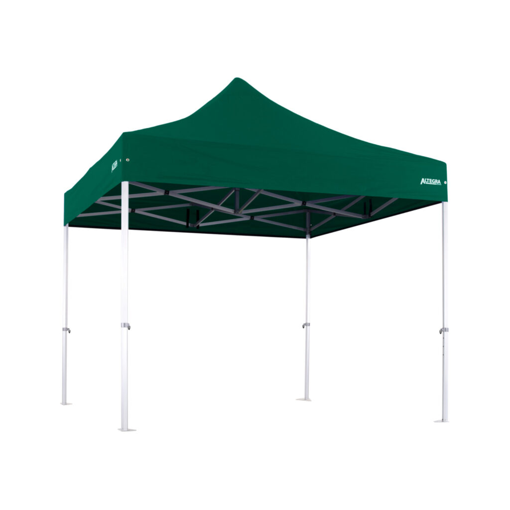 Altegra 3x3m Heavy Duty gazebo with Green UPF50+ canopy - Australia's iconic premium pop up tent for events - 50mm (58mm diag.) hexagonal aluminium legs locked together with aluminium joints.