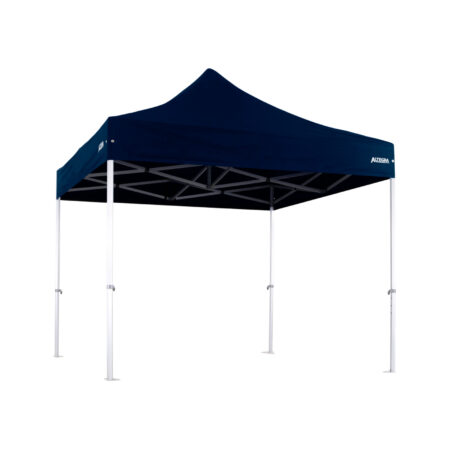Altegra 3x3m Heavy Duty gazebo with Navy Blue UPF50+ canopy - Australia's iconic premium pop up tent for events - 50mm (58mm diag.) hexagonal aluminium legs locked together with aluminium joints.