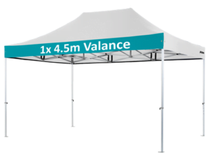 Altegra custom heavy duty 3x4.5m gazebo image - 1x 4.5m valance print