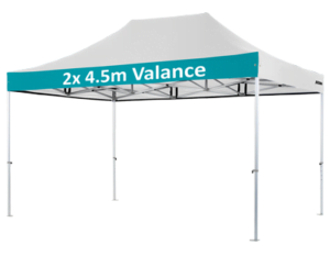 Altegra custom heavy duty 3x4.5m gazebo image - 2x 4.5m valance print