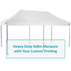 Altegra Heavy Duty 3x6m Folding Marquee custom canopy image - select the panels for custom branding of your 3x6m heavy duty marquee.