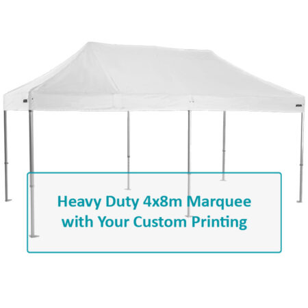 Altegra Heavy Duty 3x6m Folding Marquee custom canopy image - select the panels for custom branding of your 3x6m heavy duty marquee.