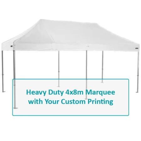 Altegra Heavy Duty 3x6m Folding Marquee custom canopy image - select the panels for custom branding of your 3x6m heavy duty marquee.