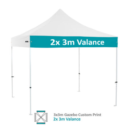 Altegra Premium Steel 3x3m gazebo with vivid custom printed canopy - 2x 3m pitch printed option.