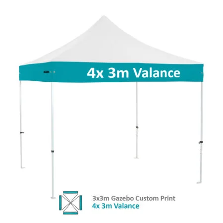 Altegra Premium Steel 3x3m gazebo with vivid custom printed canopy - 4x 3m pitch printed option.