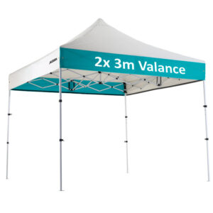 Altegra Premium Steel "Compact" 3x3m Gazebo with custom canopy printing - 2x3m valance print