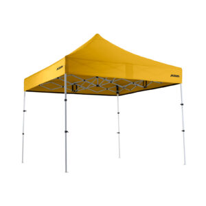 Altegra Pro Lite "Compact" 3x3m lightweight gazebo with Yellow UPF50+ canopy - our international award winning advanced aluminium 3x3m gazebo that packs down to a tiny 93cm. The best compact gazebo in Australia.