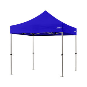 Altegra Pro Lite aluminium 2.4x2.4m gazebo with royal blue UPF50+ sun protection rated waterproof canopy - our lightweight Pro Lite 2.4m gazebo carries a Lifetime Warranty to keep you and your family safe for many years!