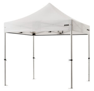 Altegra Pro Lite aluminium 2.4x2.4m gazebo with white UPF50+ sun protection rated waterproof canopy - our lightweight Pro Lite 2.4m gazebo carries a Lifetime Warranty to keep you and your family safe for many years!