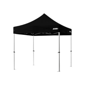 Altegra 3x3m lightweight aluminium gazebo with black UPF50+ canopy image - Our Pro Lite 40mm hexagonal aluminium frame is the advanced lightweight Australian gazebo.