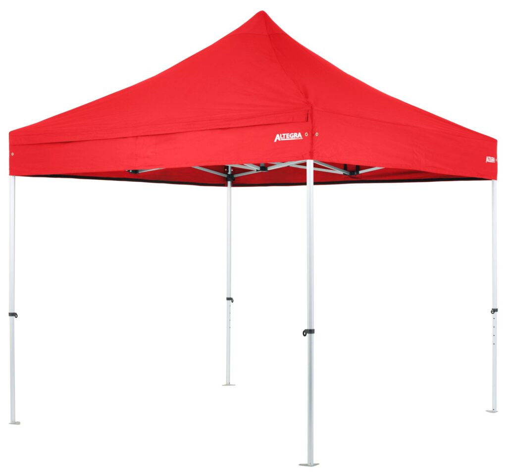 Altegra Pro Lite 3x3m aluminium gazebo in red - the light aluminium gazebo with comprehensive commercial specifications. For use by everyone, anywhere.