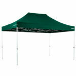 Altegra Pro Lite 3x4.5m lightweight aluminium gazebo with green UPF50+ canopy.