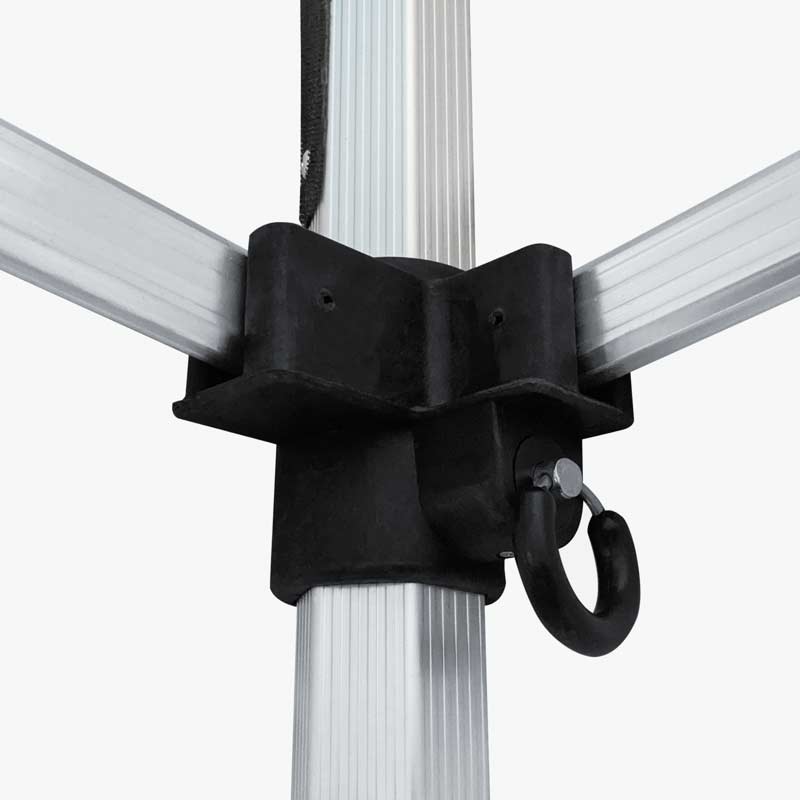 Altegra Pro Lite ABS polymer frame joints image with ringpull - light and robust gazebo and marquee joints with the long-lasting simplicity of the pull ring adjustability system.