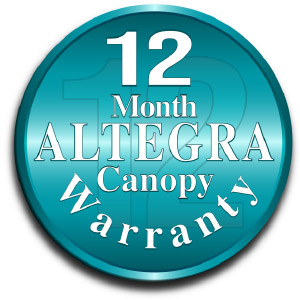 Altegra 12-Month Manufacturer's Warranty icon - A 12-month warranty for Australia's finest gazebo canopy, marquee canopy, gazebo and marquee walls, banners and tablecloths.