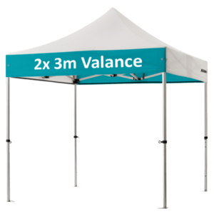 Altegra custom printed 3x3m gazebo option image - 2x 3m valance print option