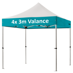 Altegra custom printed 3x3m gazebo option image - 4x 3m valance print option