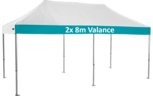 Altegra custom printed 4x8m marquee - 2x 8m Valance icon