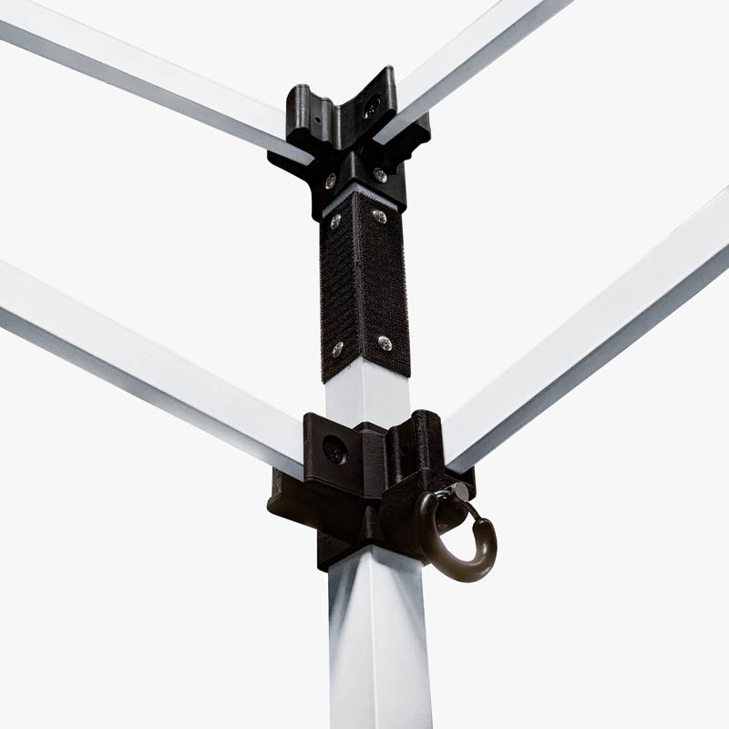 Altegra Premium Steel affordable gazebo frame strong ABS connecting joints - the upper corner joint and sliding upper leg joint with pullring adjustment mechanism.