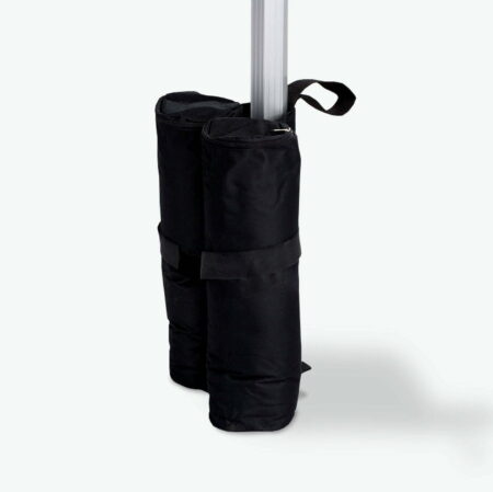 Altegra Sandbag Gazebo Leg Weight - the packable gazebo leg weight that can weigh up to 12kg when filled with sand. Gazebo leg weight that packs flat, has 2x heavy-duty velcro enclosures, and can also be pegged to the ground.