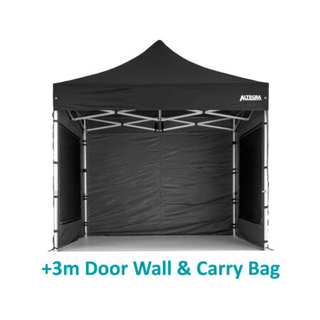 Altegra 3x3m Gazebo wallkit - full gazebo wall protection from the elements with our UPF50+ sun protection and 100% waterproof fabric. Our 3x3m gazebo wallkit contains 2x 3m window walls, 1x 3m solid wall, and 1x 3m door wall.