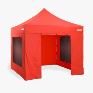 Altegra 3x3m gazebo wall kit in red - the wall kit encloses your 3m gazebo with sides to protect from the sun, rain, and wind.