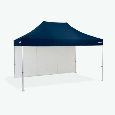 Altegra 4.5m solid wall in white - a readily attached UPF50+ waterproof wall for 3x4.5m gazebos. Attached with full-length Velcro connection.