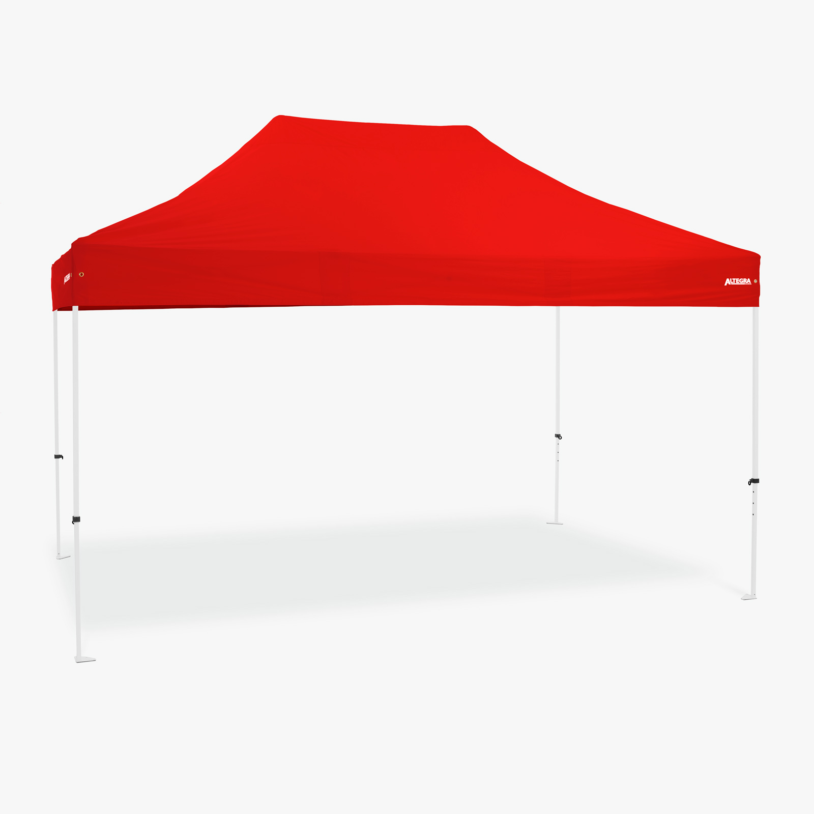 Altegra Premium Steel 3x4.5m gazebo in red - our affordable gazebo frame topped with our Elite canopy that leads Australia in protection and has 360º attachment for walls for gazebo