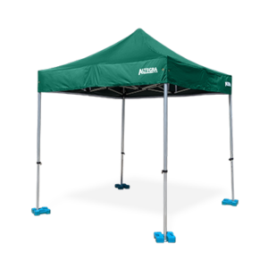 Altegra Pro Lite 2.4m x 2.4m aluminium gazebo in green - light aluminium marquee frame in a size that's ideal for exhibitors and ticket booths.