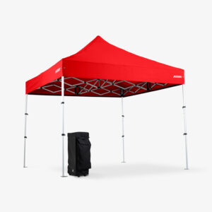 Altegra Pro Lite 3x3m Compact gazebo in red with compact gazebo bag - our international award-winning compact gazebo innovation that folds to 93cm.