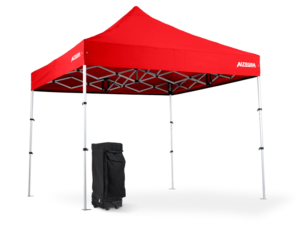 Altegra Pro Lite 3x3m Compact gazebo in red with compact gazebo bag - our international award-winning compact gazebo invention.