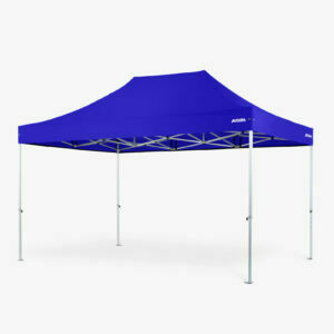 Altegra Heavy Duty 3x4.5m gazebo with royal blue canopy - an iconic commercial-grade gazebo and a leader across all portable gazebo classes.