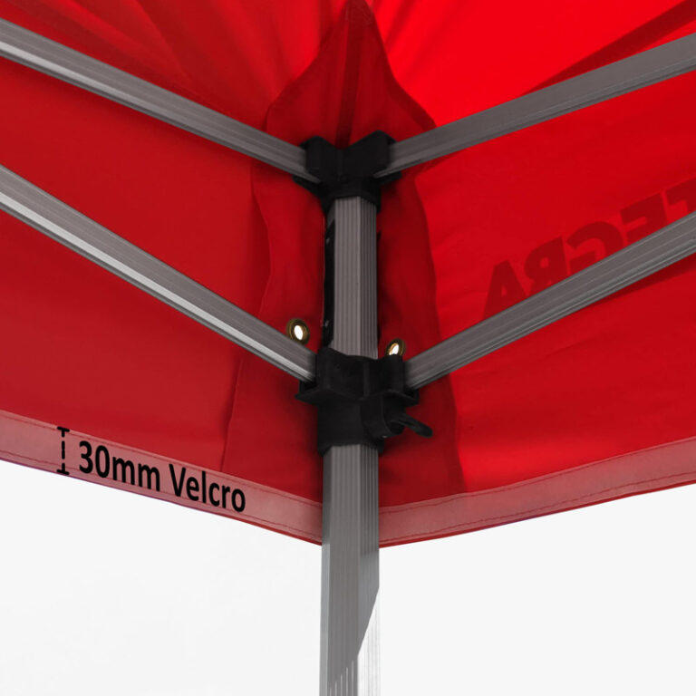 Velcro walls attachment image - the 30mm strip that runs 360º around the inside edge of the Altegra canopy valance for full walls and gazebo connection.